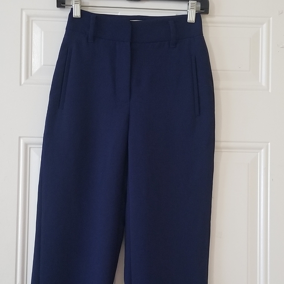 Wilfred Aritzia Women's Sash Tie Belt Nevy Blue Work Pants Trouser - Picture 5 of 11